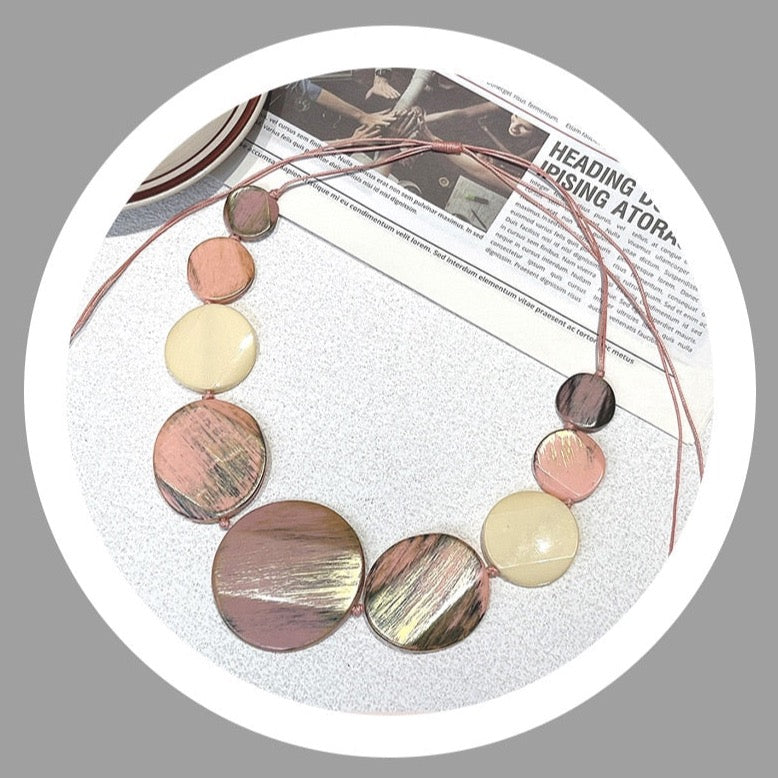 Zurah Colorful Circle Tribal Bib Necklaces - 6 Colors