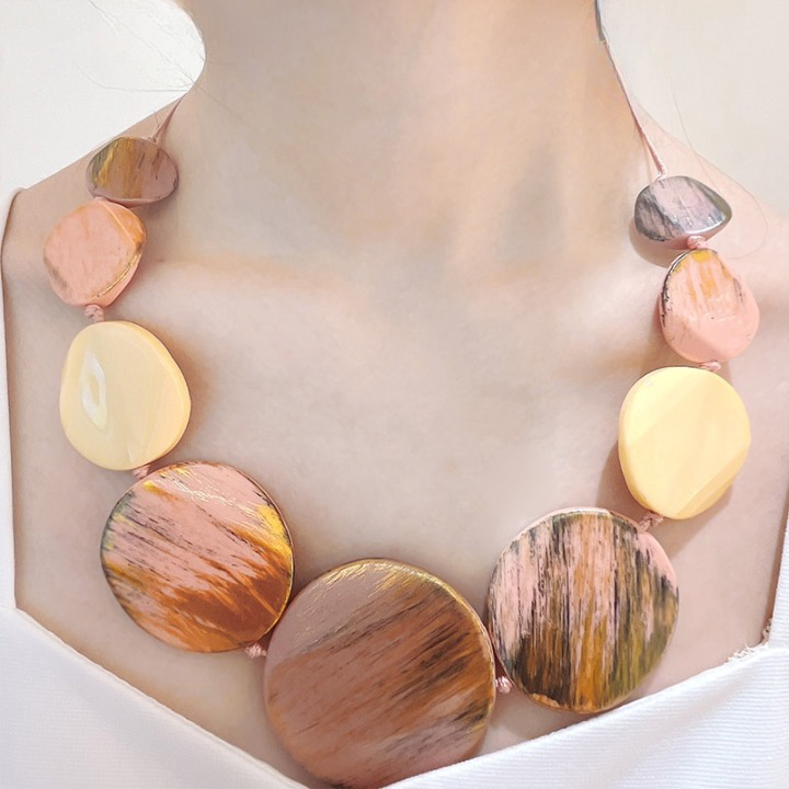 Zurah Colorful Circle Tribal Bib Necklaces - 6 Colors