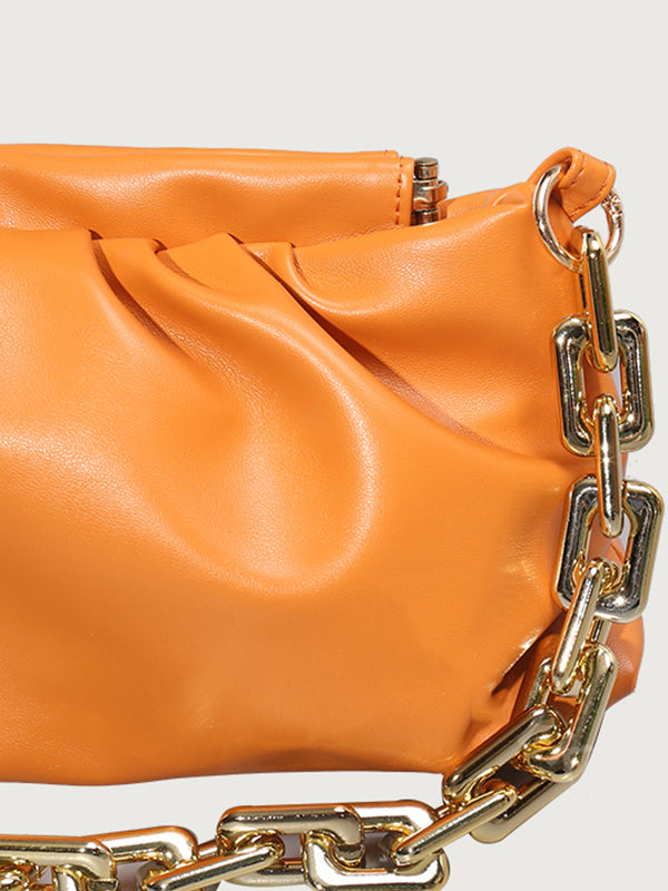 Chains Pleated Split-Joint Handbags Bags