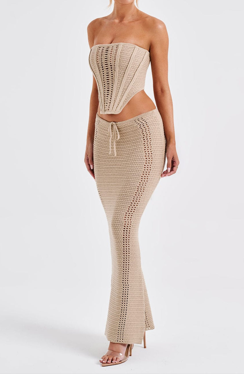 Giacinta Maxi Skirt - Beige
