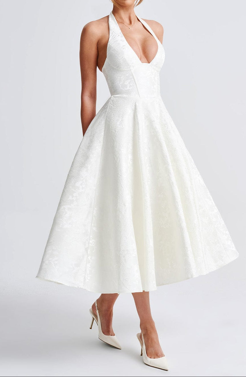Clara Midi Dress - Ivory