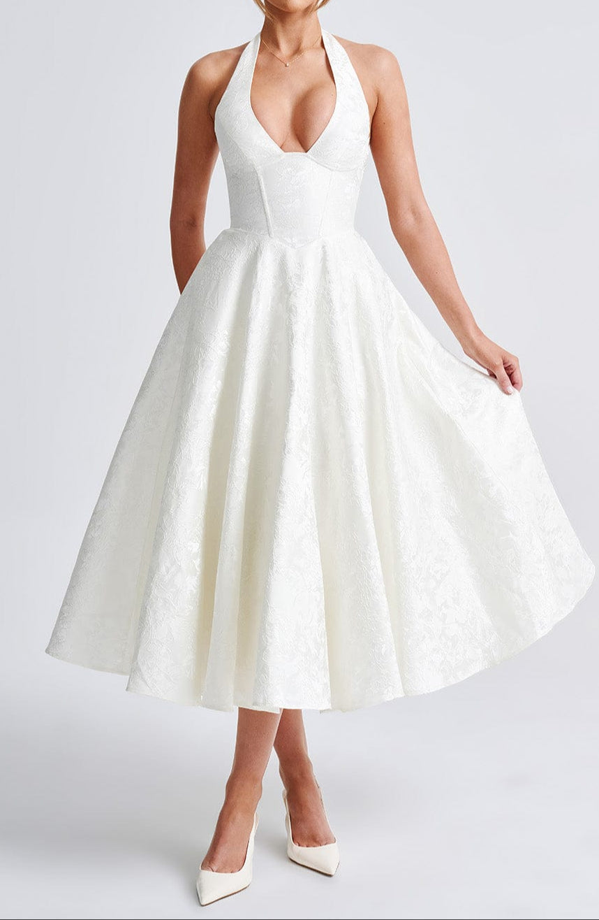 Clara Midi Dress - Ivory