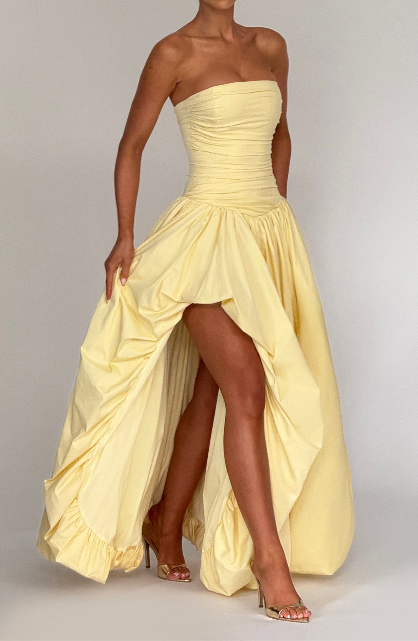 Valencia Maxi Dress - Lemon