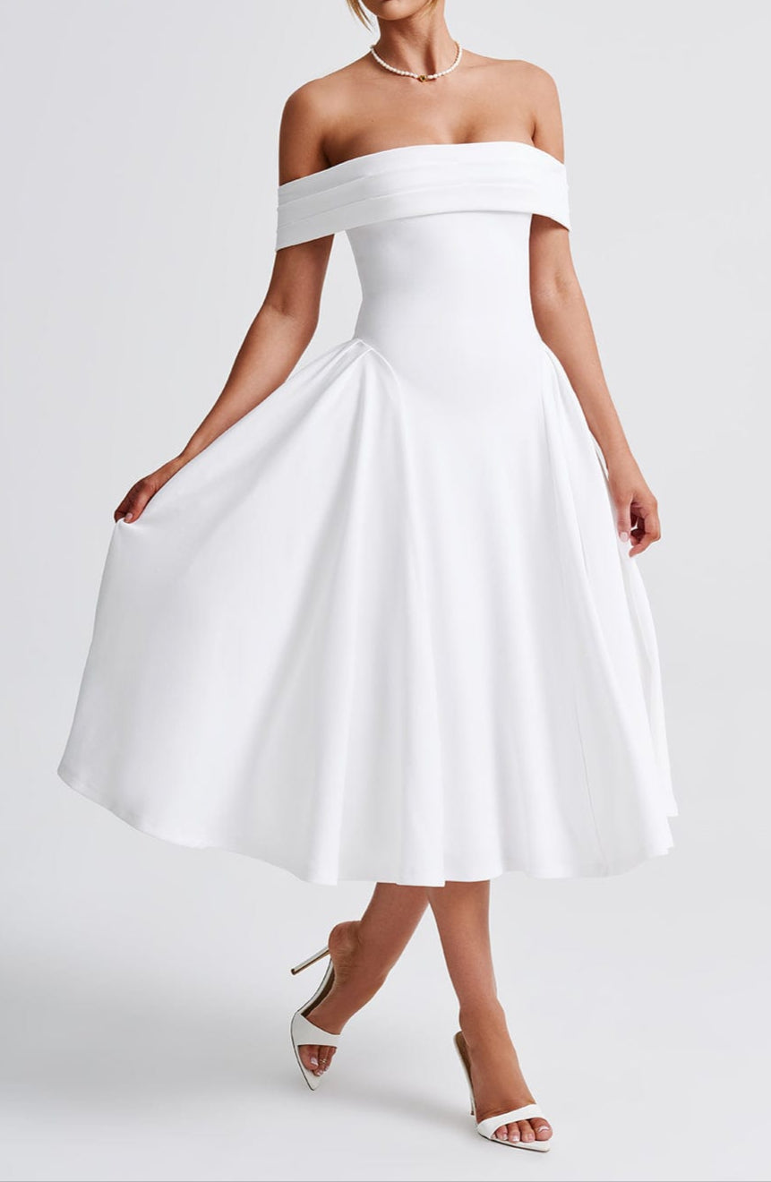 Gianetta Midi Dress - Ivory