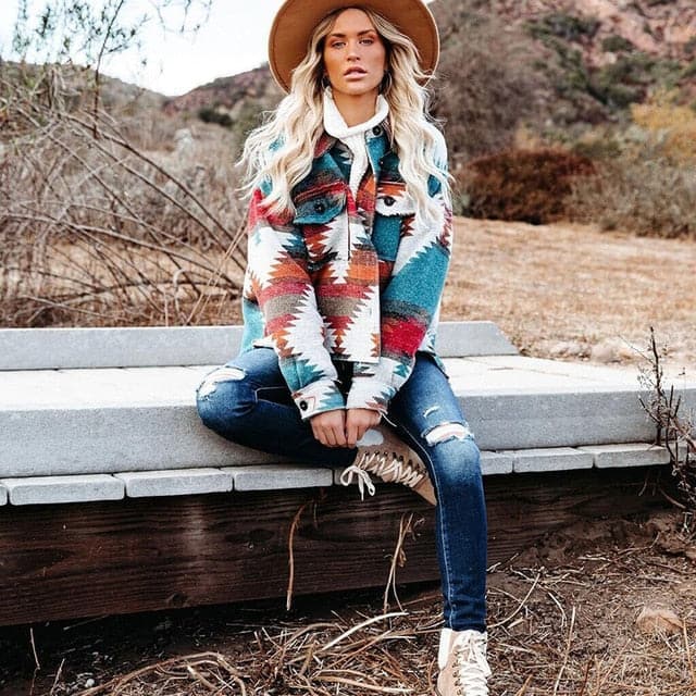 Vintage Splicing Loose Jacket