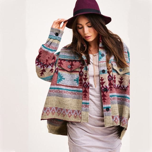 Vintage Splicing Loose Jacket