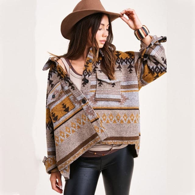 Vintage Splicing Loose Jacket