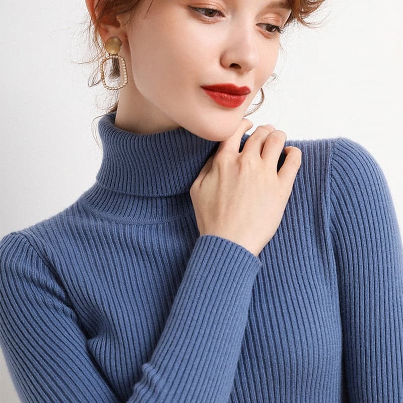Turtelneck Casual Soft Slim Sweater