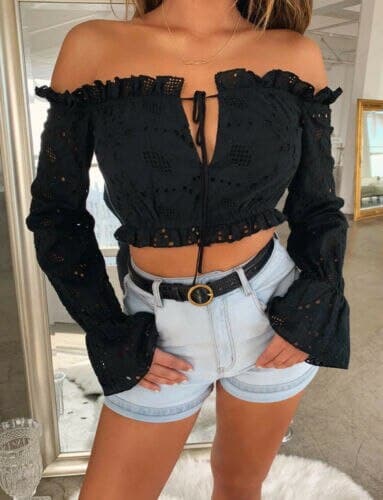 Womens Long Sleeve V Neck T-Shirt