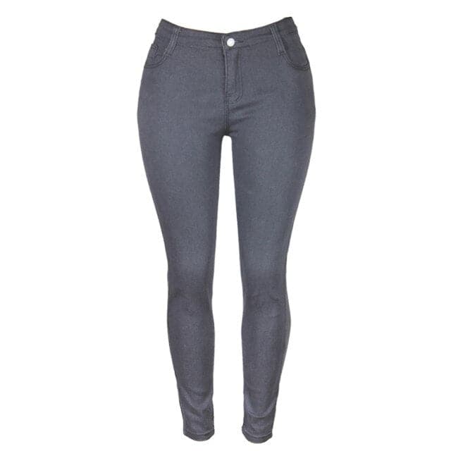 Middle Waist Button Wash Hip Lift Jegging Jeans Genie Slim Fashion Large Small Leg Pockets Woman Fitness Pants