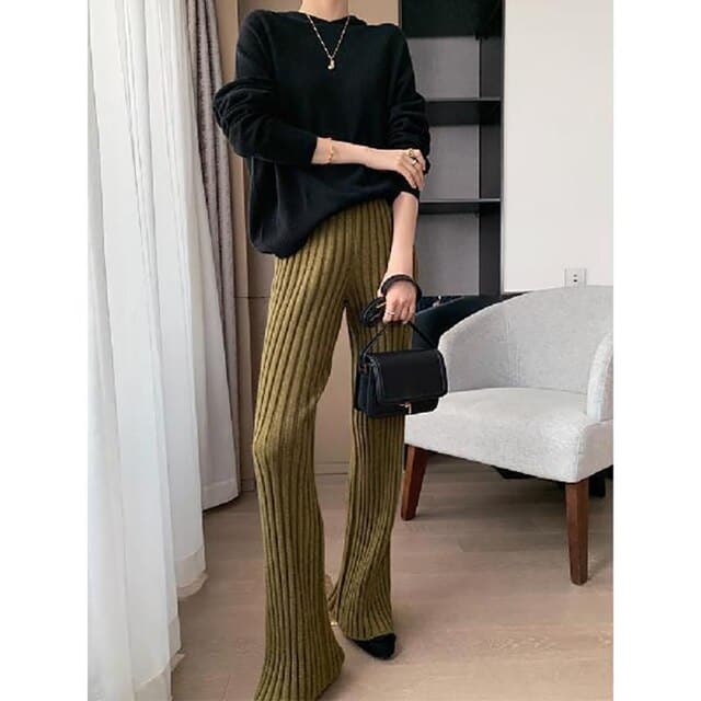 Casual Pants New Knitted Wide-leg Pants