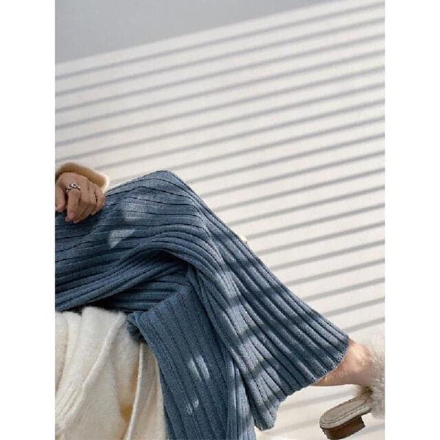 Casual Pants New Knitted Wide-leg Pants