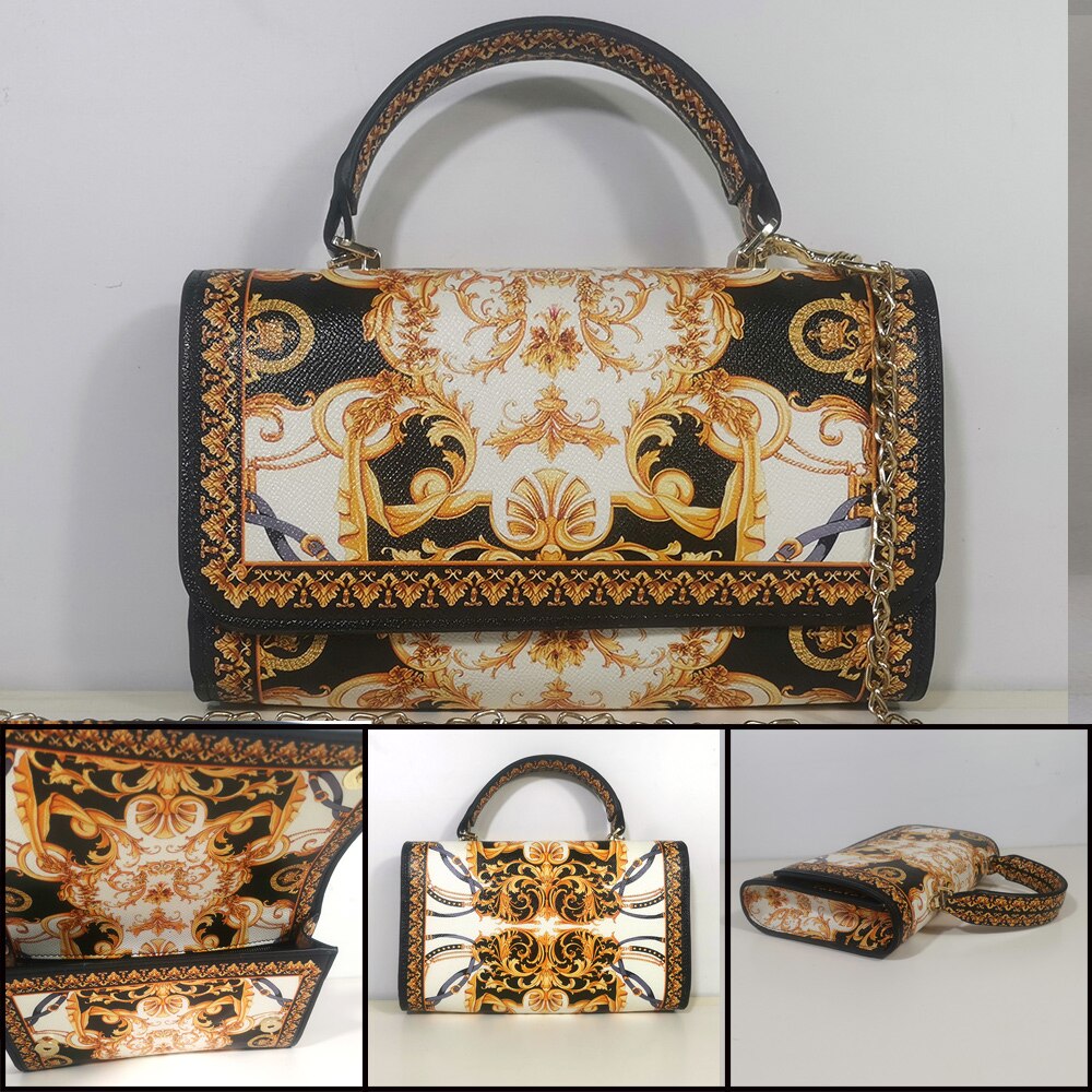 Colorful Printed Chain Mini Handbag