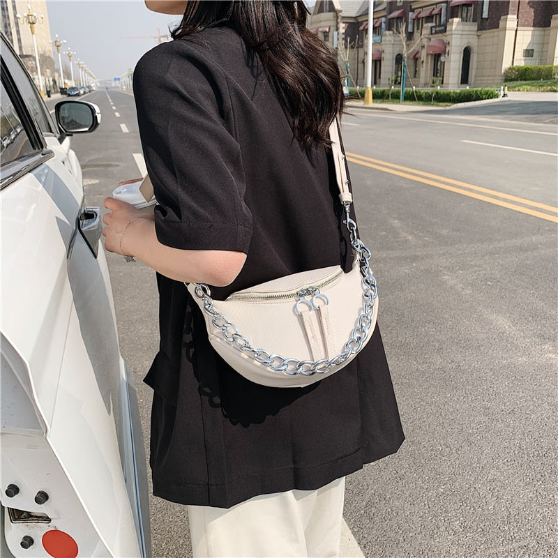 Oversized Chain Crossbody Bag