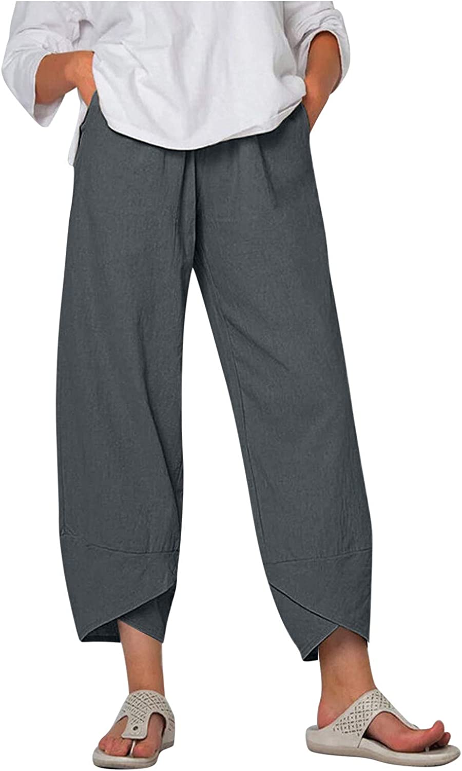 Palazzo Lounge Pants Wide Leg Printed Cropped Bottoms Baggy Trousers Sweatpants