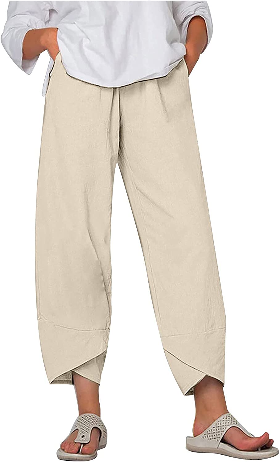 Palazzo Lounge Pants Wide Leg Printed Cropped Bottoms Baggy Trousers Sweatpants