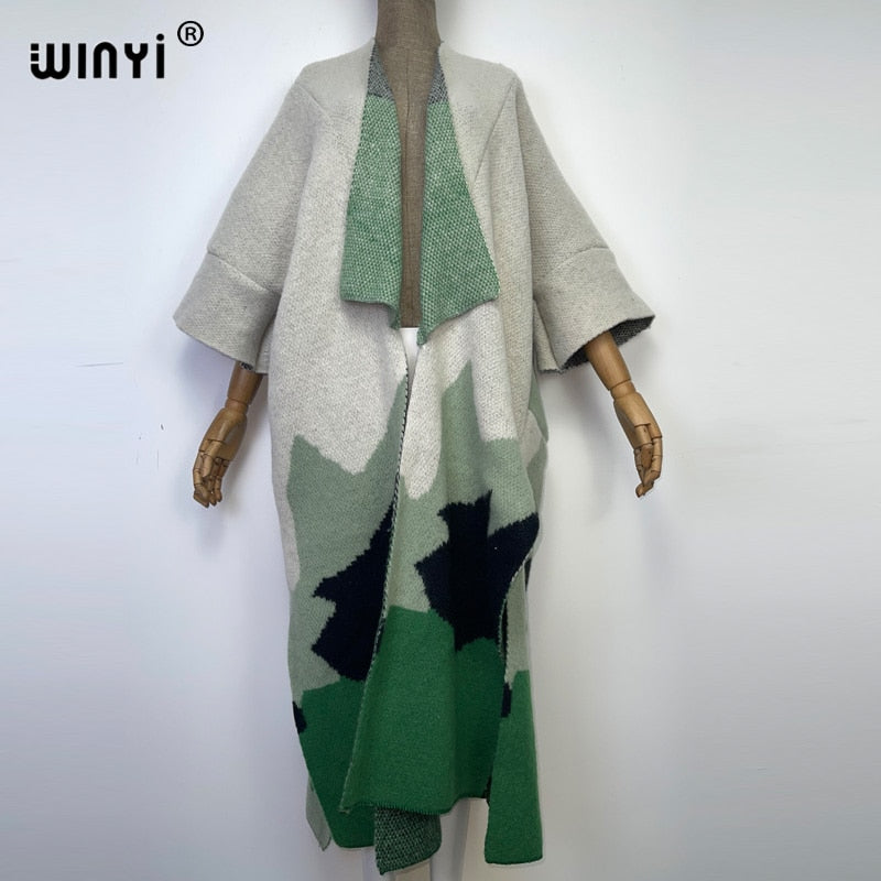 Aniela Color Patchworks Wool Blanket Coats - 7 Colors