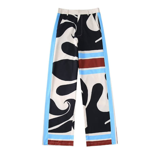 Art Prints Tunic Top / Wide Leg Pants