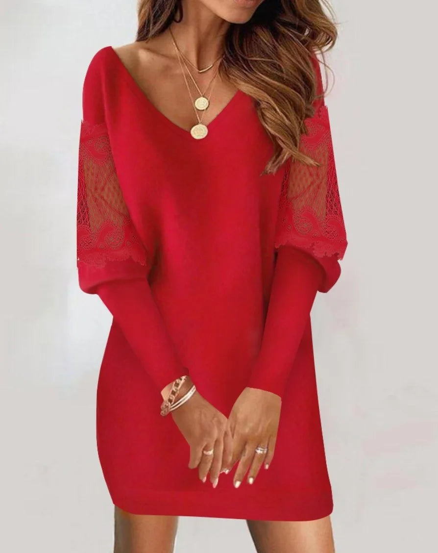 Casual Elegant Party Mini Lace Dress