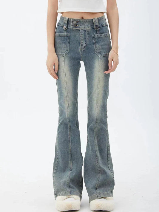 Harajuku Streetwear Chic 2000s Tide Trousers Y2K Bell Bottom