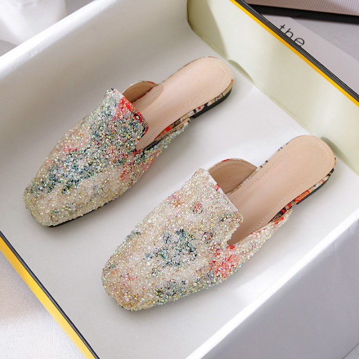 Celeste Coral Reef Sequin Mule Slippers - 2 Colors