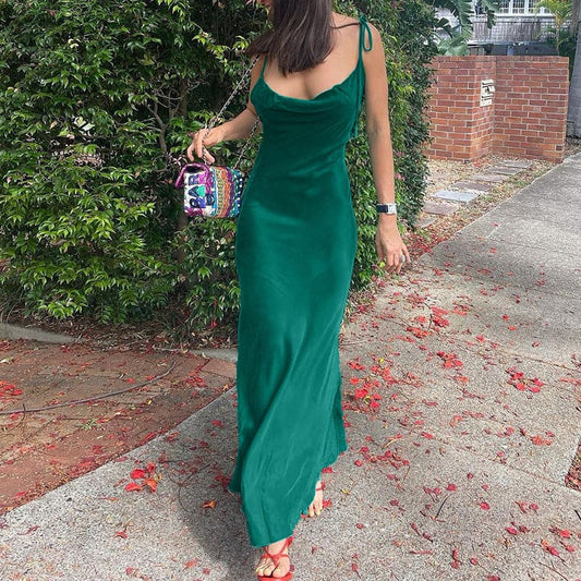Clytie Fashion Spaghetti Straps Maxi Dress