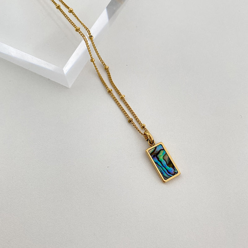 Deana Malachite Abalone Pendant Necklaces - 3 Styles