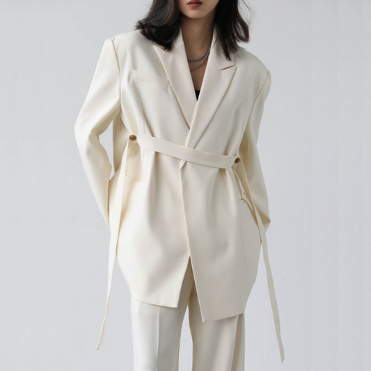 Fei Front Tie Blazer - 2 Colors