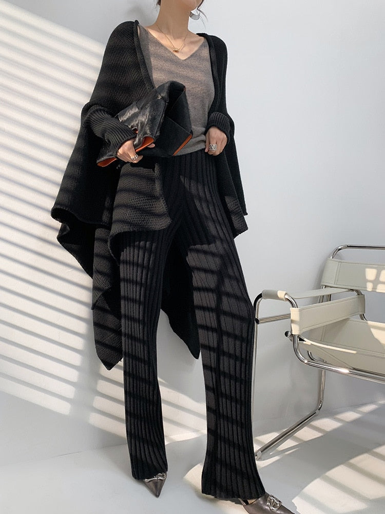 Gabrielle Corrugated Knit Pants - 6 Colors