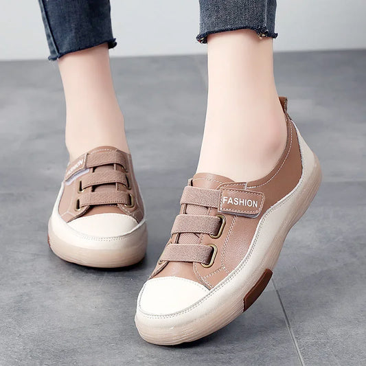 Genuine Leather Slip On Flats Moccasins Women's Loafers Spring Autumn Ladies Shoes Casual Shoes For Woman Sneakers WSH4808