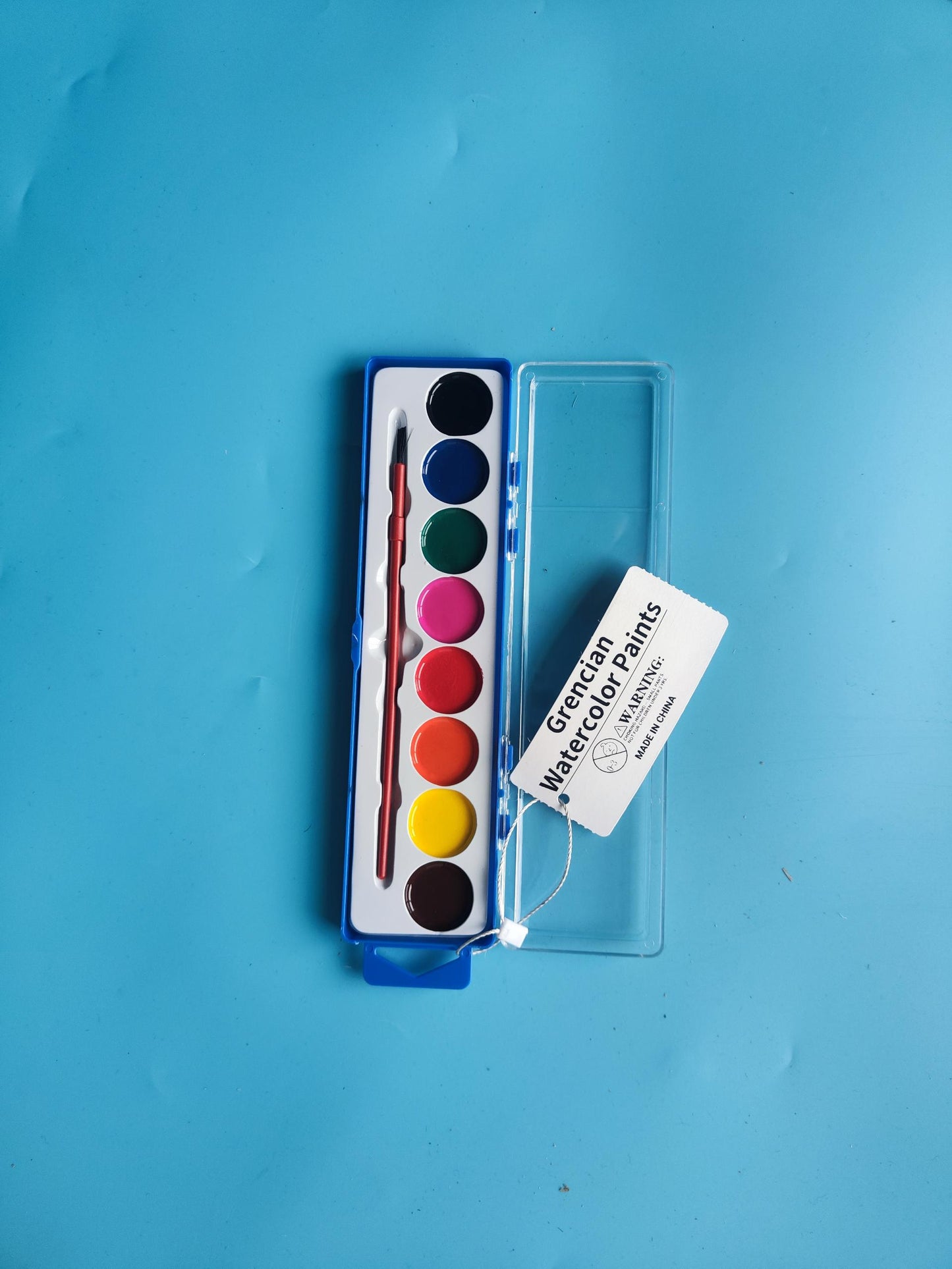 Grencian Watercolor Paint Sets for Kids Washable Water Color Paints in Palette Tray and Painting Brush for Coloring, Art, Party Favors, Classrooms and Paint Party Supplies