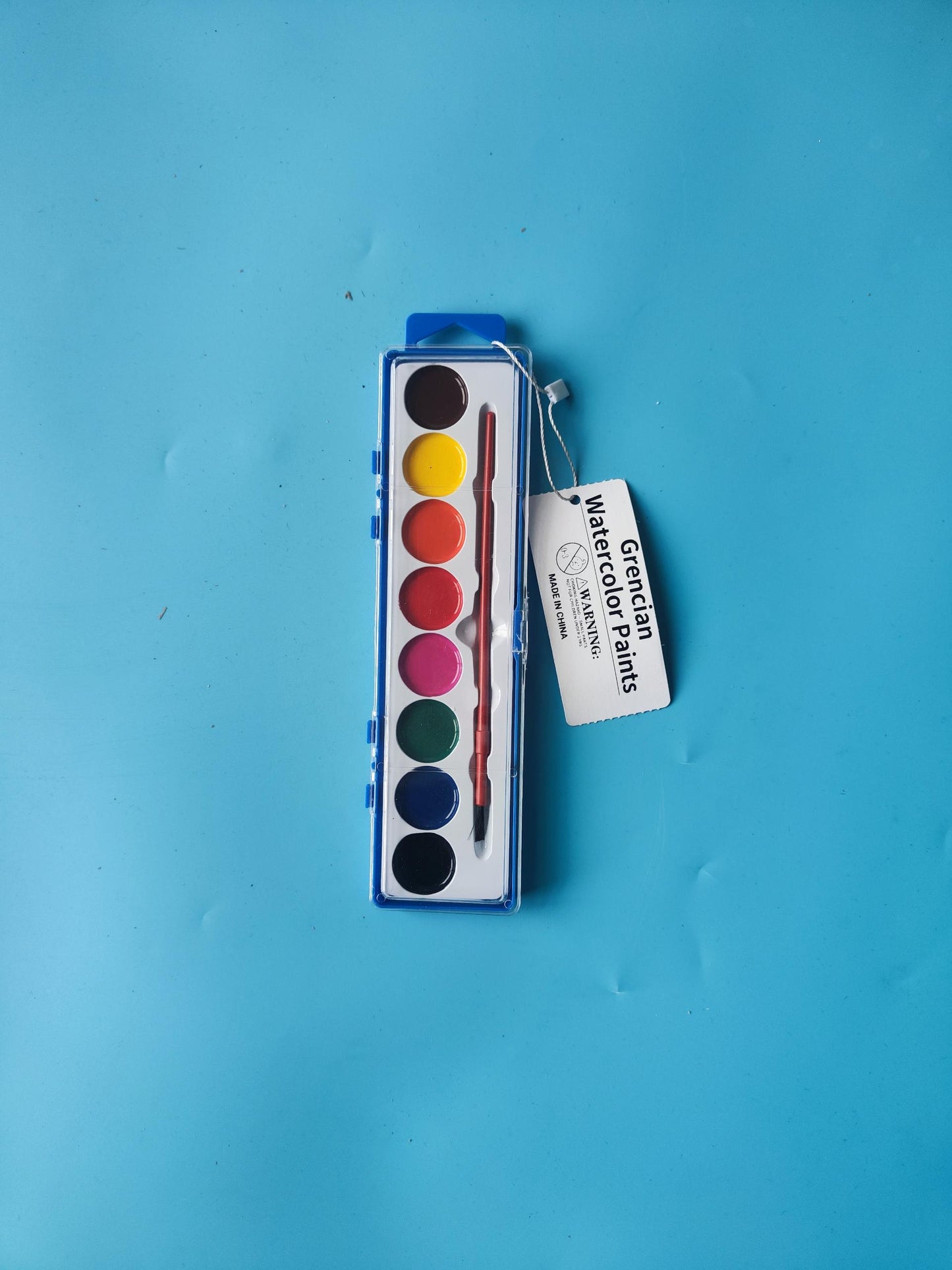Grencian Watercolor Paint Sets for Kids Washable Water Color Paints in Palette Tray and Painting Brush for Coloring, Art, Party Favors, Classrooms and Paint Party Supplies