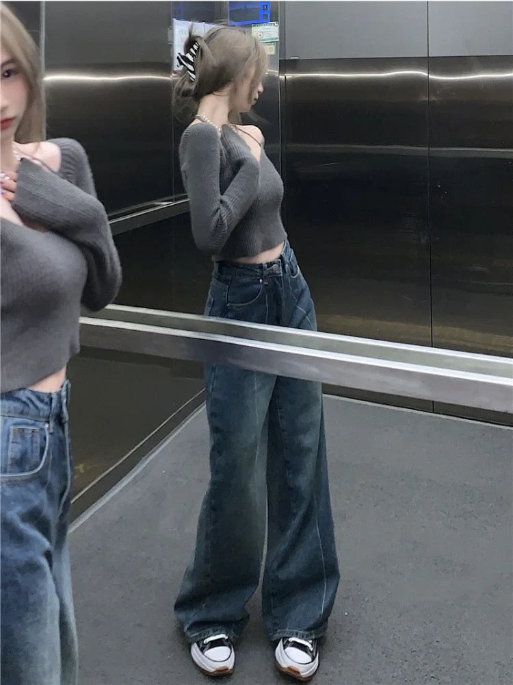 Baggy Y2K Streetwear Oversize Distressed Wide Leg Denim Pant
