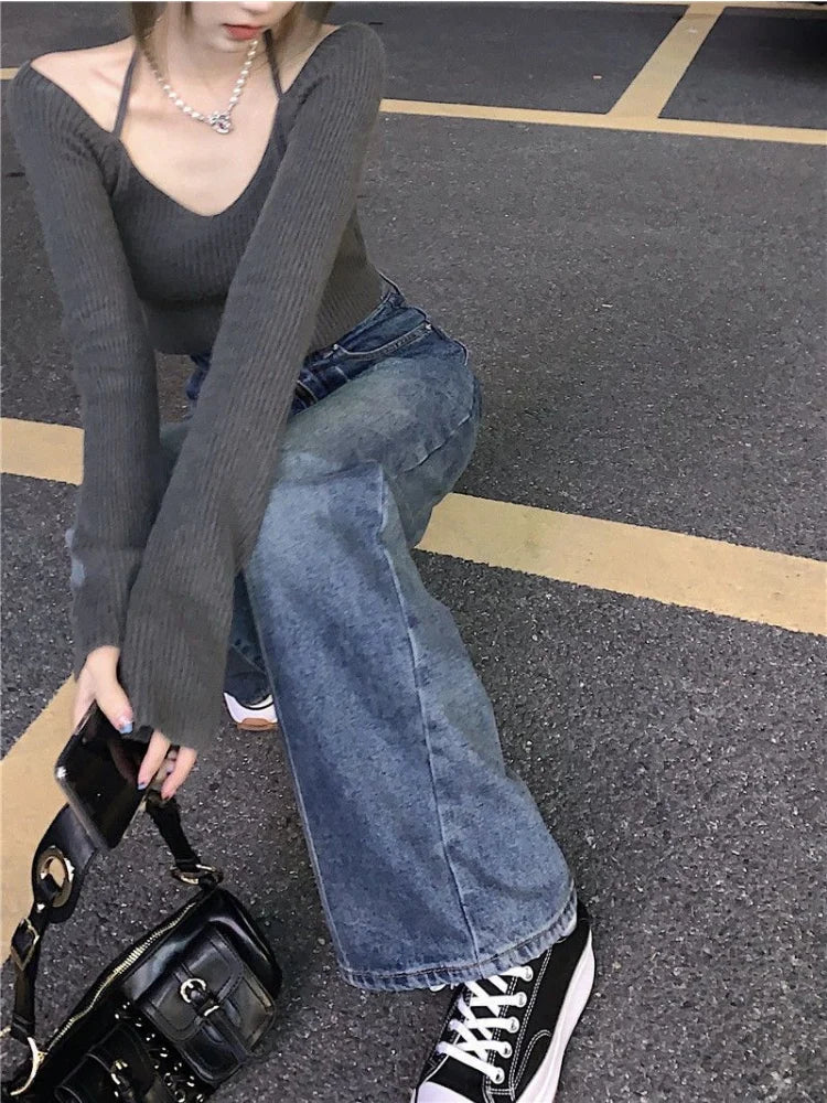 Baggy Y2K Streetwear Oversize Distressed Wide Leg Denim Pant