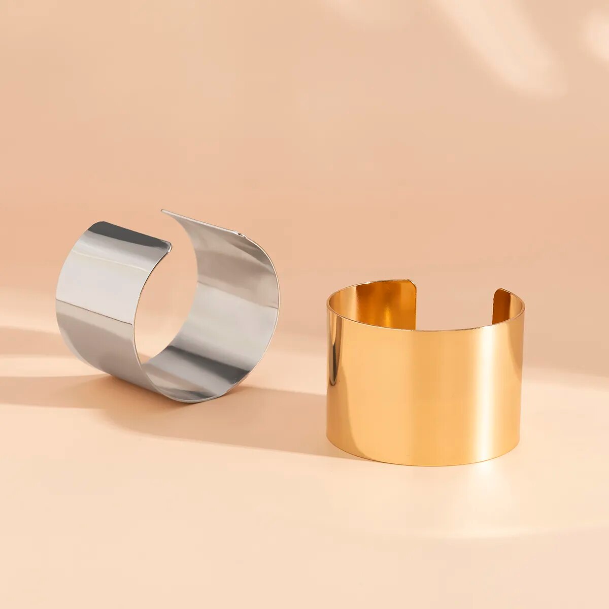 Ingrid Barrel Cuff Bracelet - Gold or Silver