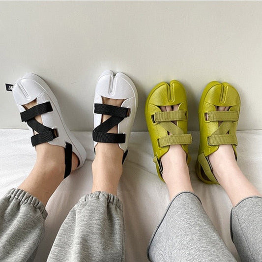 Kanna Split Toe Minimalist Sling Back Sandals - 3 Colors