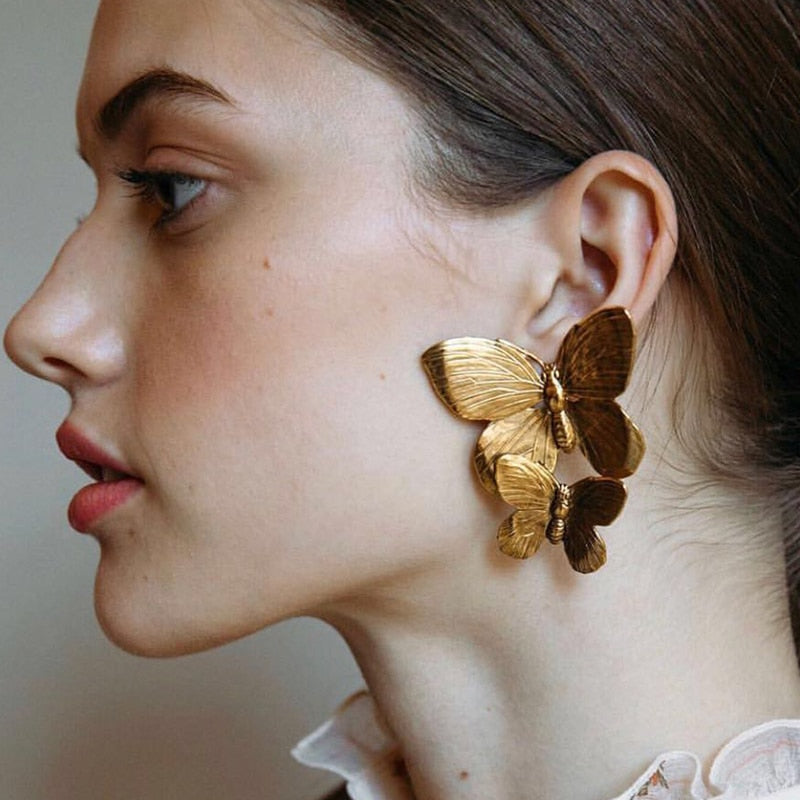 Lissa Butterflies Earrings - Gold or Silver