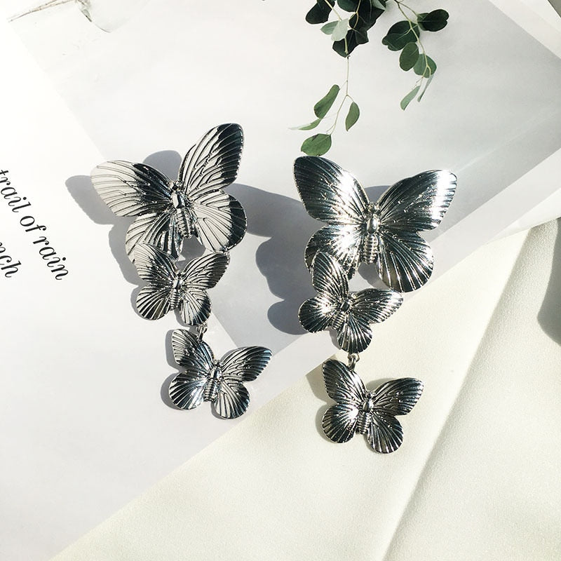 Lissa Butterflies Earrings - Gold or Silver
