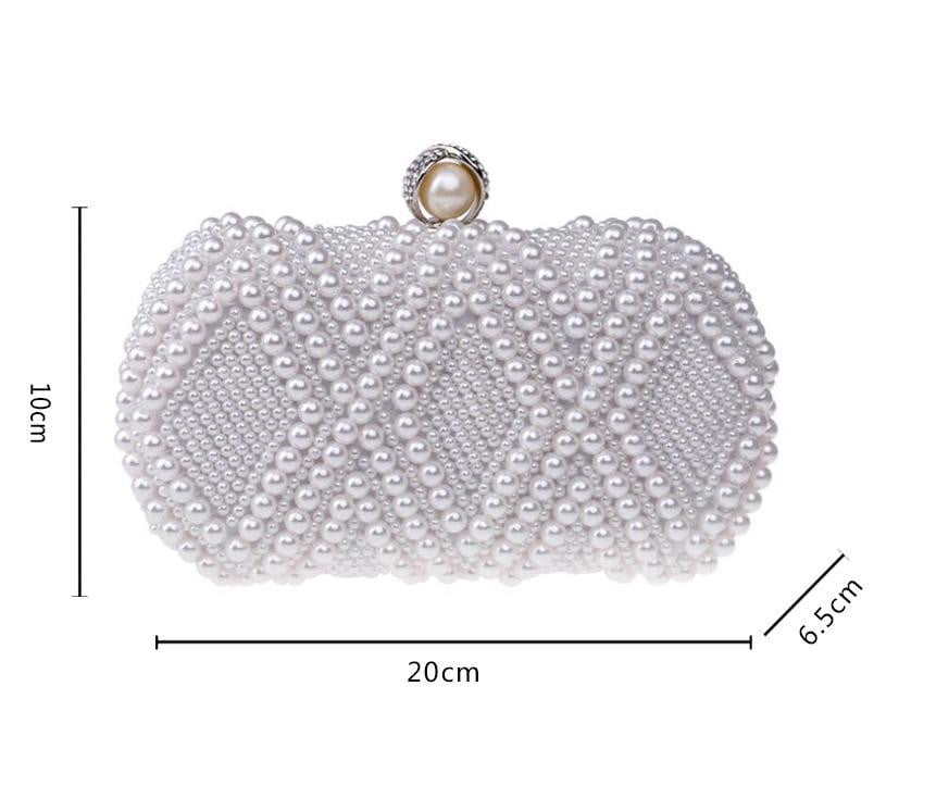 Beaded Evening Bags Artificial Pearls Clutches