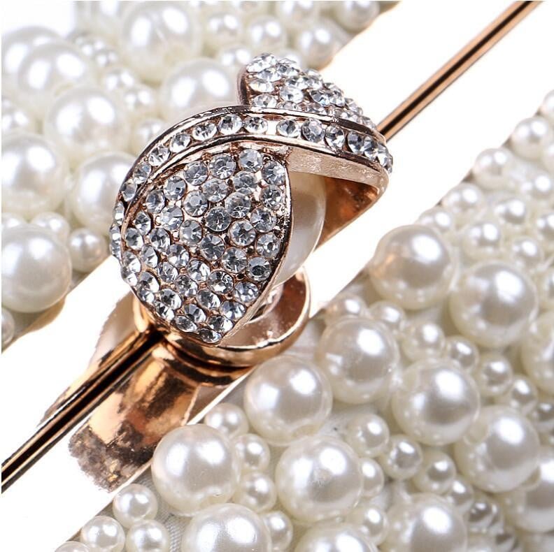 Beaded Evening Bags Artificial Pearls Clutches