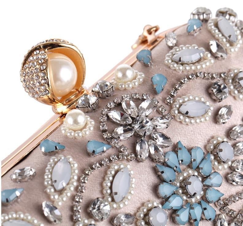 Beaded Evening Bags Pearls Rhinestone Clutches