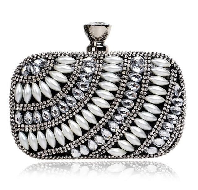 Beaded Evening Clutches Pearl Diamonds Handbags