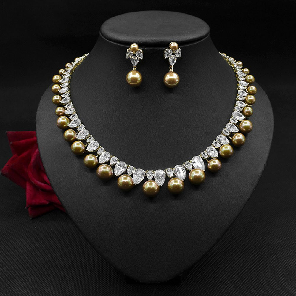Birthstone Pearl Wedding Jewelry Sets
