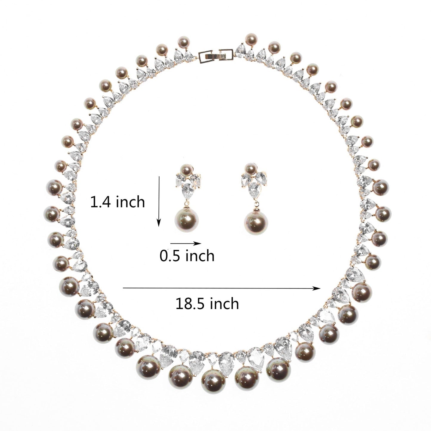 Birthstone Pearl Wedding Jewelry Sets
