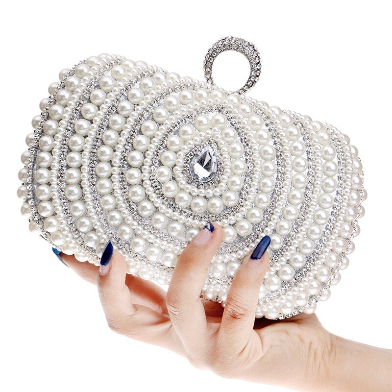 Bridal Clutch Bag Beaded Diamonds