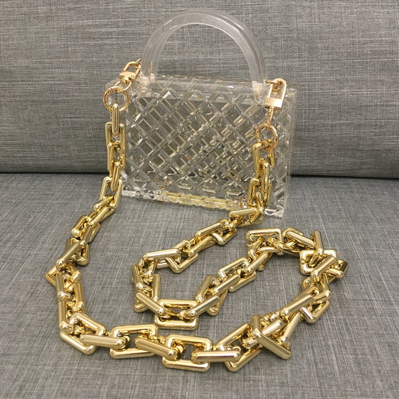 Clear Acrylic Box Evening Bag Women Summer Handle Clutch Purses