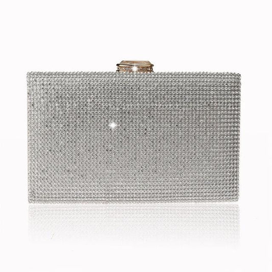 Clutch Bag Diamonds Gold Silver Handbag