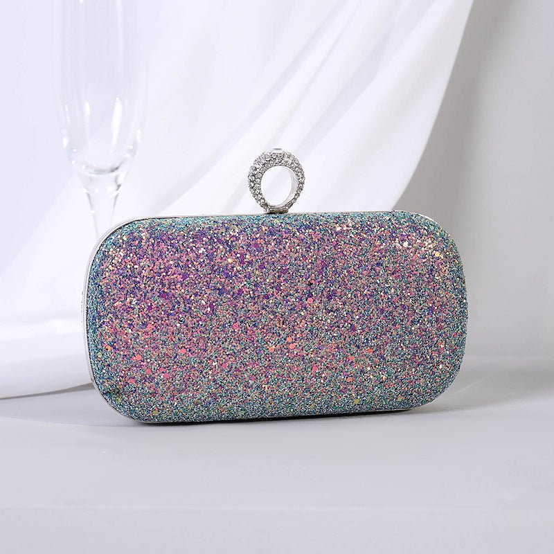 Colorful Sequin Women's Clutch Bag Party Chain Shoulder Purse