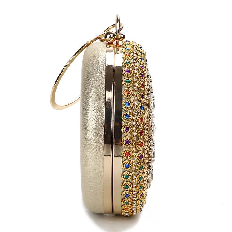Crystal Clutch Bag Evening Purse and Diamond Wedding Bridal Shoulder Bag