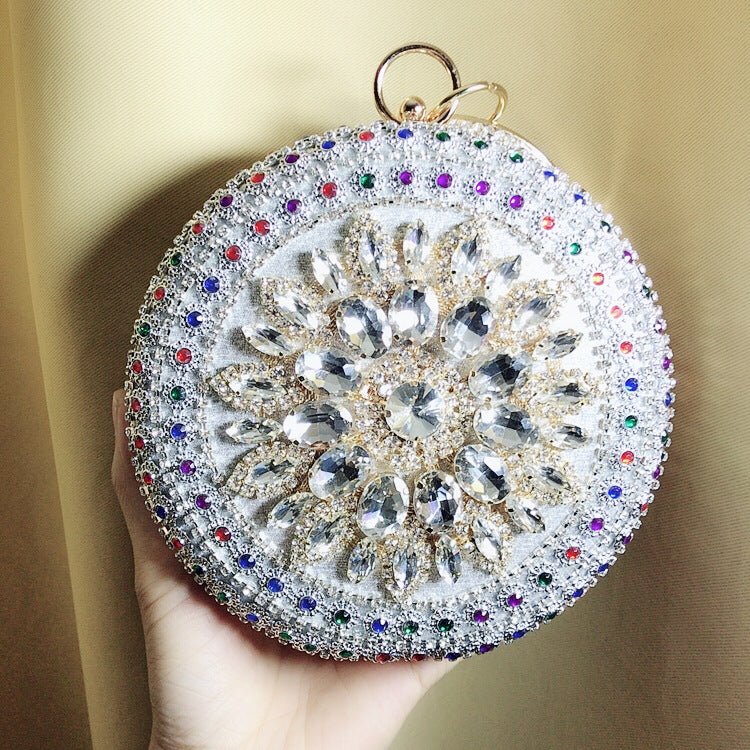 Crystal Clutch Bag Evening Purse and Diamond Wedding Bridal Shoulder Bag